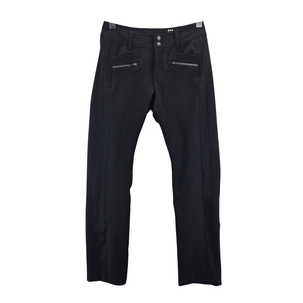 Title Nine Clamber Pants Womens 4 Black Genie Brushed Hiking Outdoor Ankle Zip